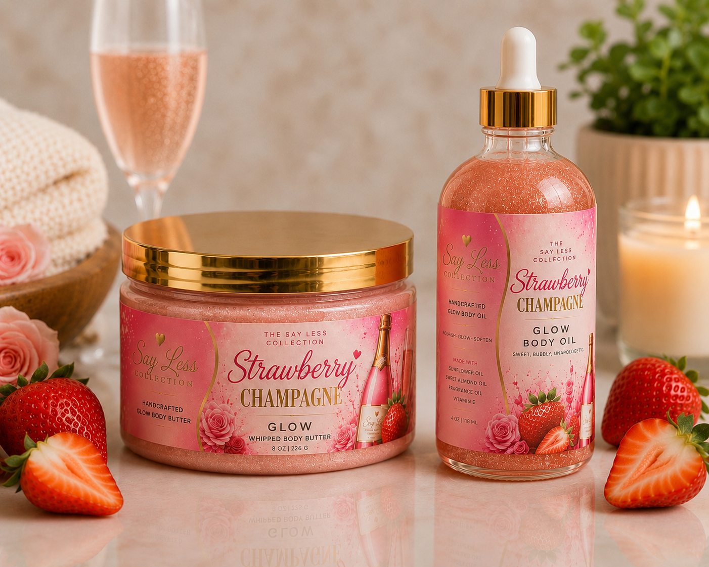 Strawberry Champagne Glow Bundle